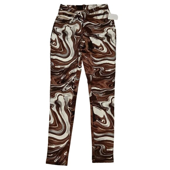 2/$35- Zoe + Phoebe Multi Swirl Print Cutout Leggings Small Women Size Small - Picture 1 of 7